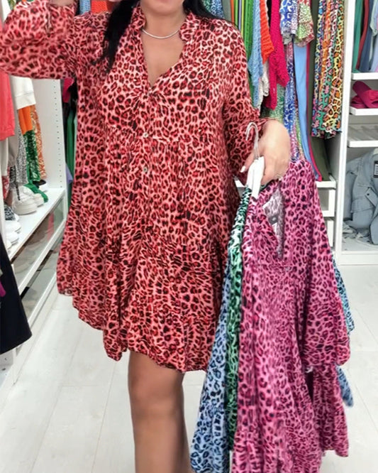 49% Off🎉2024 New Plus Size Leopard dress