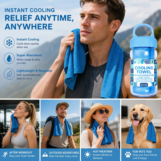 ⏰🔥Last Day Buy 1 Get 1 Free (Each only ￡3.49)🔥Absorbent Quick-Drying Gym Cooling Towels🧊