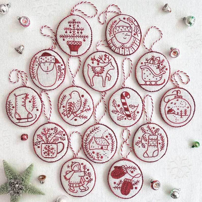 ⏰Christmas Limited Sale 70% OFF!!🎄🔥Hand Embroidery Christmas Ornaments kit