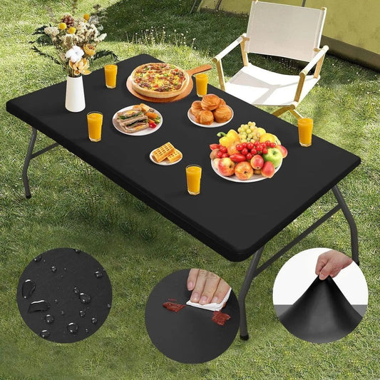 🌸 LIMITED TIME SPECIAL PRICE:£ 7.99!!! ✨Pack Stretch Fabric Table Top Cap Cover, fits 4ft/6ft/8ft Tables🧺