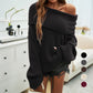 Fashion Loose Solid Color Pullover Sweater