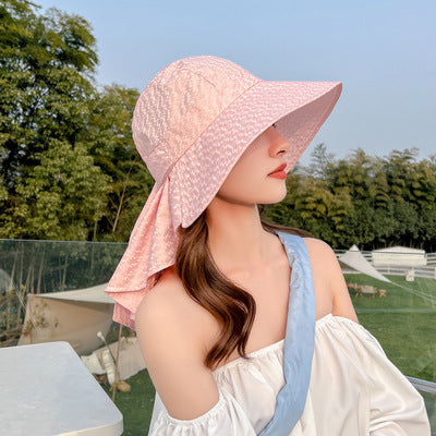 Women’s Wide Brim All-match Sun Hat with Neck Flap