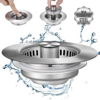 🔥Big Sale 50% OFF🔥3 in 1 Kitchen Sink Drain Strainer Kitchen Gadgets