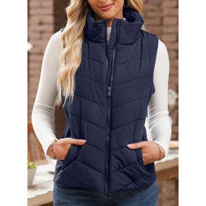 💖HOT SALE 50% OFF✨️Womens Sleeveless Zip Up Puffer Vest💗-Cozy Without Bulk