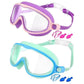 🔥LAST DAY – ONLY £9.99!!🏆#1 Bestselling🏊‍♀️HD children's large frame waterproof and anti-fog swimming goggles