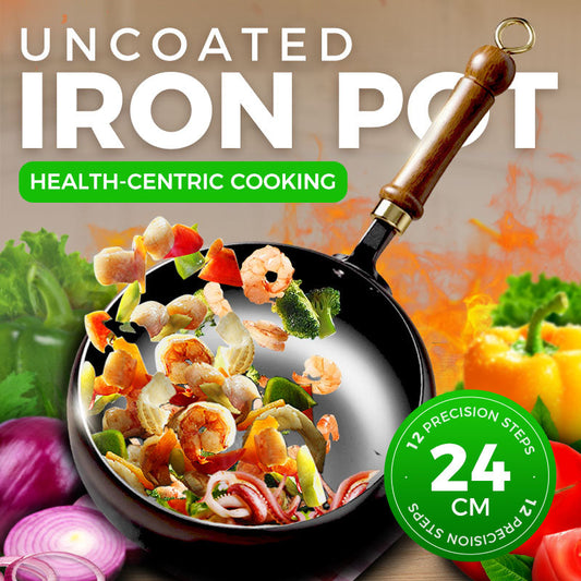 ⏳Time-limited Special⌛Uncoated Thick Iron Pot