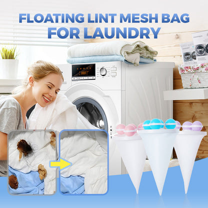 🎉 BUY 3 GET 1 FREE! 🧺 Floating Lint Mesh Bag for Laundry – Floating Hair & Lint Filter – Reusable, prevents clogs & protects your washing machine – easy to clean 💧