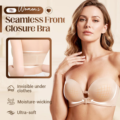 🎁💥LAST DAY SALE BUY 1 GET 1 FREE !!💞50K+ SOLD!💜Seamless Front Closure Bra With Adjustable Straps