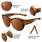 🔥LAST DAY ￡6.99🚀 🕶New Oversized Cat Eye Sunglasses Polarized UV400 Protection🥵🌴