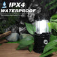 ⛺️Solar Camping Lantern- Rechargeable LED Lights, Magnetic Base & Foldable Hanging Hook- Collapsible Lamp Battery Powered Perfect for Power Outages, Hiking, Emergencies