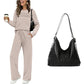 💓LAST DAY 60% OFF💓Women's Crew Neck Top & Drawstring Pants Set