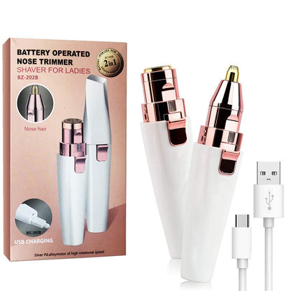 💥 Hurry up！！⏰Last Day Hot Sale!!⌛✨2-in-1 Women's Eyebrow and Facial Hair Removal Device