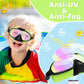 🔥LAST DAY – ONLY £9.99!!🏆#1 Bestselling🏊‍♀️HD children's large frame waterproof and anti-fog swimming goggles