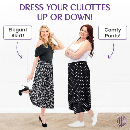 49% Off🔥Hot sale🔥Women's High Elastic Waist Pleated Chiffon Wide Leg Culottes