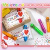 ⚡LAST DAY 50% OFF - Valentine's Day Gift 16/32 Exchange Gift for Student with Multicolor Ballpoint Pen and Cards🎨