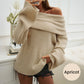 Fashion Loose Solid Color Pullover Sweater