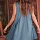 2024 Women's Summer V-Neck Sleeveless Mini Dress (With Pockets)