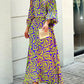 Free Shipping - Women's Print Top & Maxi Skirt Set