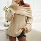 Fashion Loose Solid Color Pullover Sweater