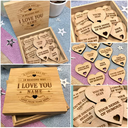 💝Valentine's Day Hot Sale 49% Off 🎁10 Reasons Why I Love You Wooden Box