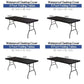 🌸 LIMITED TIME SPECIAL PRICE:£ 7.99!!! ✨Pack Stretch Fabric Table Top Cap Cover, fits 4ft/6ft/8ft Tables🧺