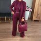 🎁Christmas Sale 50% Off🍁Elegant Longline Cardigan & Top & Pants 3-Pieces Set💓