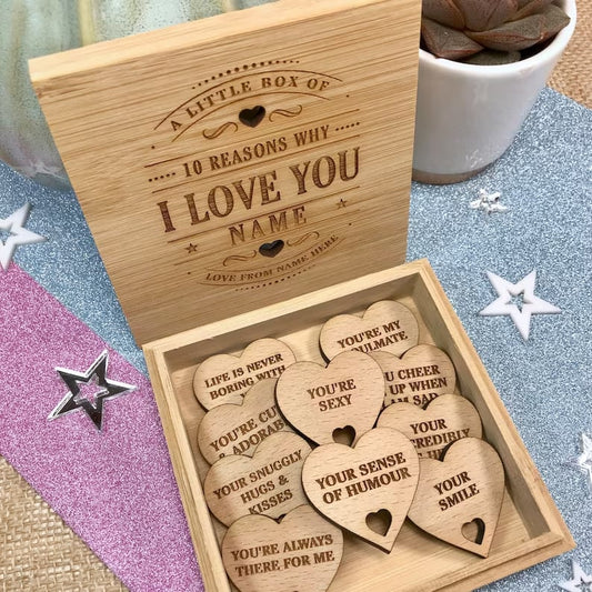 💝Valentine's Day Hot Sale 49% Off 🎁10 Reasons Why I Love You Wooden Box