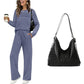 💓LAST DAY 60% OFF💓Women's Crew Neck Top & Drawstring Pants Set