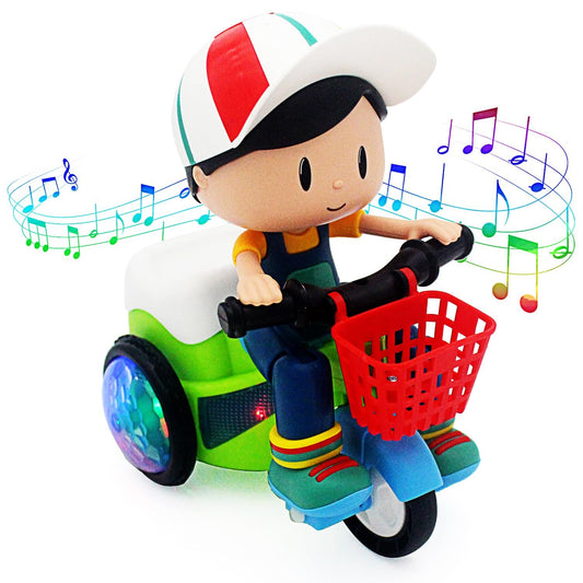 😍Last Day Sale 49% OFF💥 Stunt Spin Dance Tricycle Electric Toy with Sound Music Light Toy