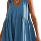 2024 Women's Summer V-Neck Sleeveless Mini Dress (With Pockets)