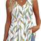 💜LAST DAY PROMOTION - 49%OFF💜Women's Print Flowy Sleeveless V Neck Peplum Tank Tops