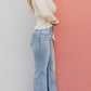 ⏰LAST DAY - HALF PRICE💥High Rise Vintage Wash Tummy Control Top Straight Leg Jeans