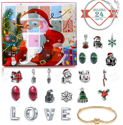 🎅Early Xmas Limited Sale💥DIY 24 Days Christmas Countdown Calendar Bracelets Set