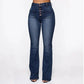 🔥Plus Size Button Fly Booty Shaping High Waist Flare Jeans