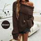 Fashion Loose Solid Color Pullover Sweater