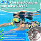🔥LAST DAY – ONLY £9.99!!🏆#1 Bestselling🏊‍♀️HD children's large frame waterproof and anti-fog swimming goggles