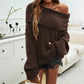 Fashion Loose Solid Color Pullover Sweater