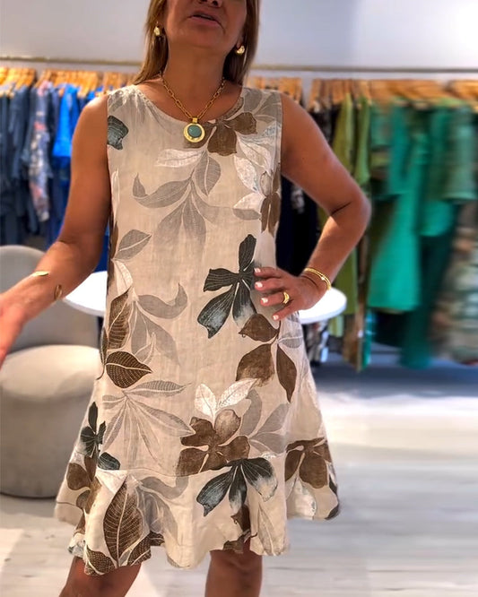 🌸Spring Specials🌸Sleeveless Round Neck Printed Dress