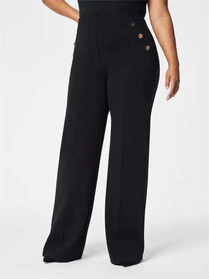 49% OFF TODAY💥Tummy Control Button Wide Leg Pant