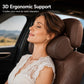 📢📢40% OFF !! ⏰ Ergonomic Memory Foam Car Headrest Pillow – Luxury PU Leather Neck Support Cushion