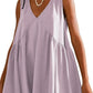 2024 Women's Summer V-Neck Sleeveless Mini Dress (With Pockets)