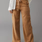 2024 New Plus Size Linen-Blend Wide-Leg Cargo Pant