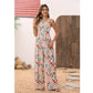 49% OFF TODAY🌺CORDUROY FLORAL BUTTON WIDE LEG JUMPSUIT