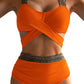 2024 New High-waisted push-up twist bikini swimsuit