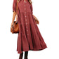 49% OFF💥2024 Women's Summer Cotton Half Sleeves Midi Dress with Pockets