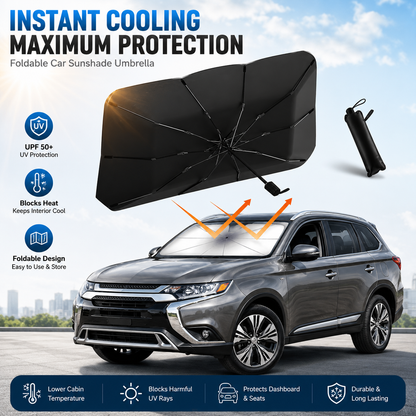 ⏰🔥LIMITED TIME 49% OFF!🔥50K+ SOLD! Upgraded Car Windshield Sun Shade Umbrella☂️