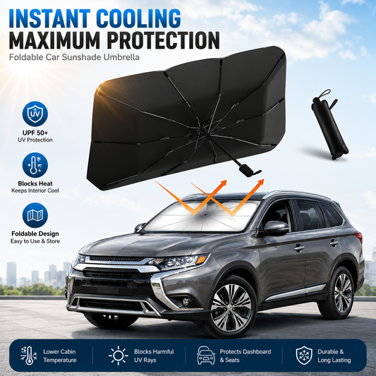 ⏰🔥LIMITED TIME 49% OFF!🔥50K+ SOLD! Upgraded Car Windshield Sun Shade Umbrella☂️