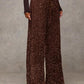 💖LAST DAY SALE 50% OFF🥰Women's Sequin Sparkle Wide Leg Pants with Elastic Waistband