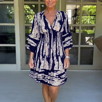 🔥🩷👗2024 Summer New Arrivals🎉V-neck dress with three-quarter sleeves👗✨