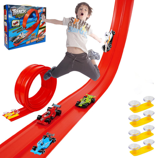 🎄🎁 2025 Christmas Surprise Gift: DIY Flexible Racing Track Toy 🚗
